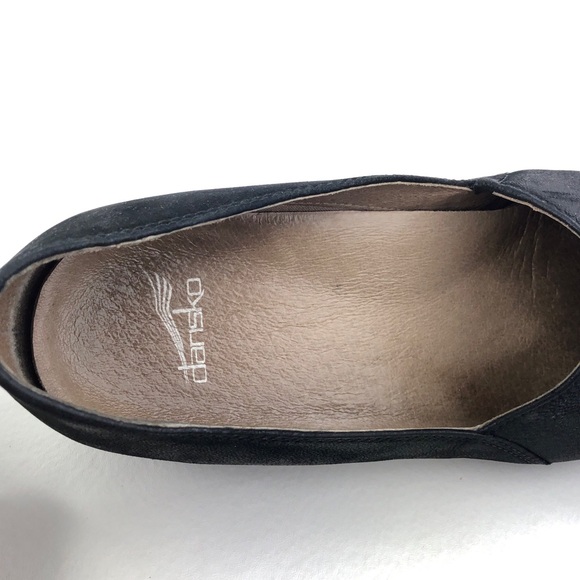 Dansko Liliana Burnished Nubuck Leather Wedge Shoes EUR 39 - Picture 9 of 16